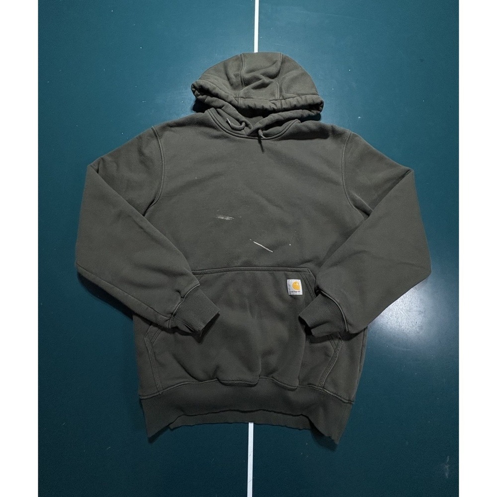 Carhartt Rain Defender Hoodie Sweatshirt Men's Small Loose Fit Moss Green Heavy